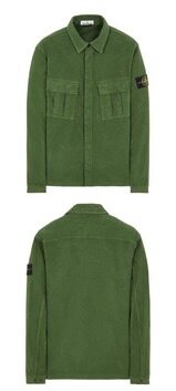 [스톤아일랜드] 22FW 771511305 V0058 와펜패치 투 포켓 셔츠 자켓 카키 남성 자켓 / TLS 썸네일 3