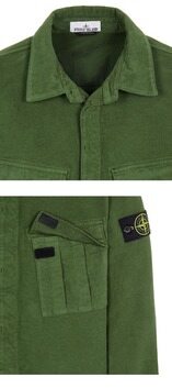 [스톤아일랜드] 22FW 771511305 V0058 와펜패치 투 포켓 셔츠 자켓 카키 남성 자켓 / TLS 썸네일 4