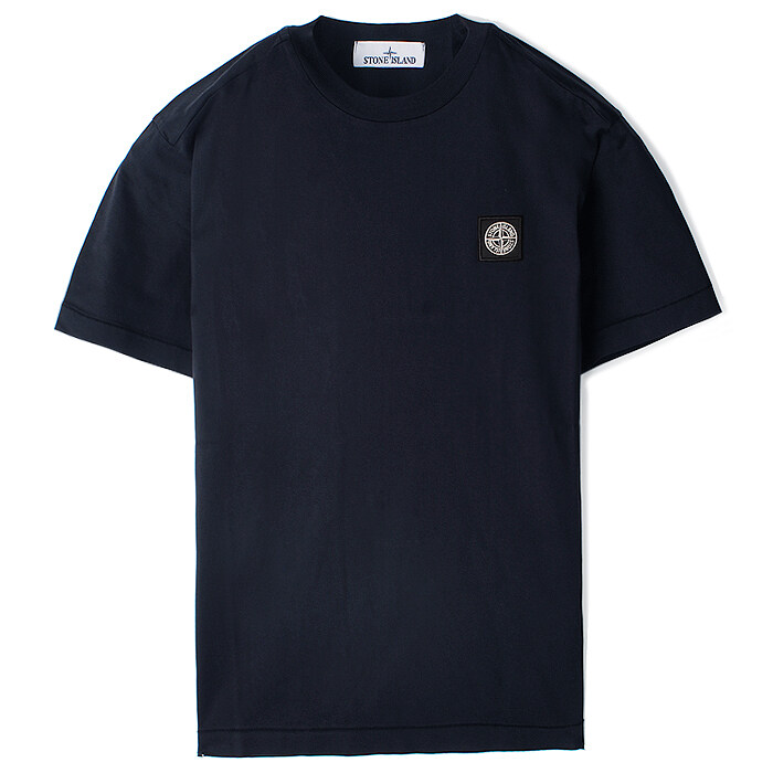 24SS 스톤 가슴패치 라운드 반팔티 네이비 801524113 A0020 - Stone Island