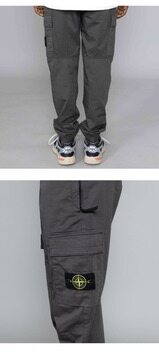 [스톤아일랜드] 22FW 771531314 V0065 와펜 패치 슬림 카고 팬츠 차콜 남성 팬츠 / TLS 썸네일 4