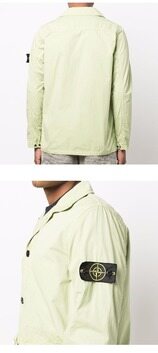 [스톤아일랜드] 22SS 7615439WN V0152 와펜패치 텔라 셔츠 자켓 아쿠아그린 남성 자켓 / TJ 썸네일 4