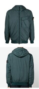 [스톤아일랜드] 22FW 771540723 V0057 와펜패치 가먼트 다이드 크링클 립스 다운 자켓 다크그린 남성 자켓 / TLS 썸네일 3