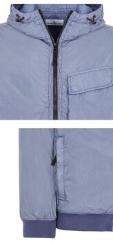 [스톤아일랜드] 22FW 771540723 V0024 와펜패치 가먼트 다이드 크링클 립스 다운 자켓 블루 네 썸네일 4