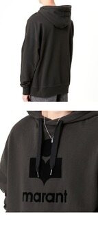 [이자벨마랑] SW0055 00M003H FB 마일리 후드 티셔츠 페이드블랙 남성 티셔츠 / TJ 썸네일 4