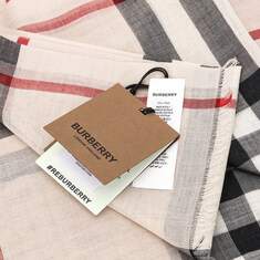 버버리 라이트 체크 울 실크 스카프 220 스톤 8078782 썸네일 4