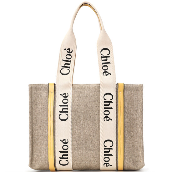 끌로에 우디 토트백 37 화이트 허니베이지 CHC22AS383 I26 746 - Chloe