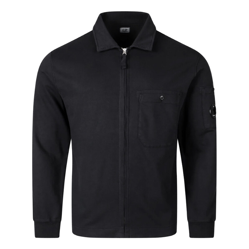 25FW 포켓 디테일 셔츠집업 블랙 19CMSS101A 002246G 999 - CP company