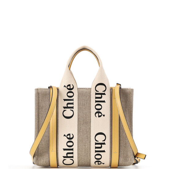 끌로에 우디 토트백 26 화이트 허니베이지 CHC22AS397 I26 746 - Chloe