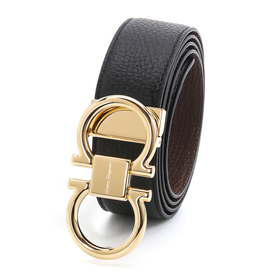 페레가모 더블 간치니 리버서블 벨트 35MM 블랙 679938 764164 - Salvatore Ferragamo