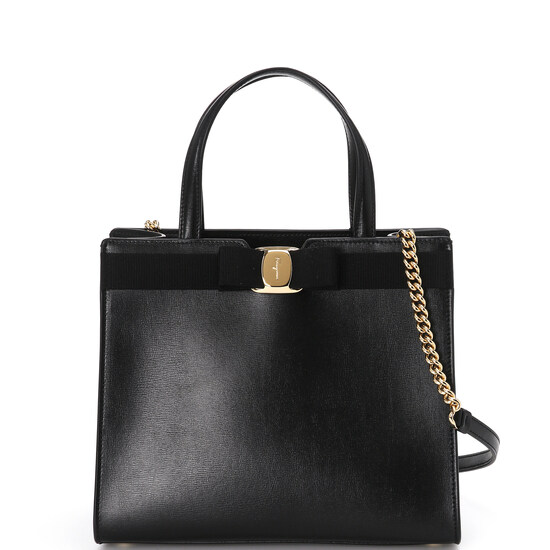 페레가모 뉴 바라 토트백 25 블랙 21I290 734058 - Salvatore Ferragamo