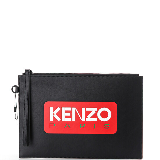 겐조 파리 라지 레더 클러치 28 블랙 FD55PM822L41 99 - Kenzo