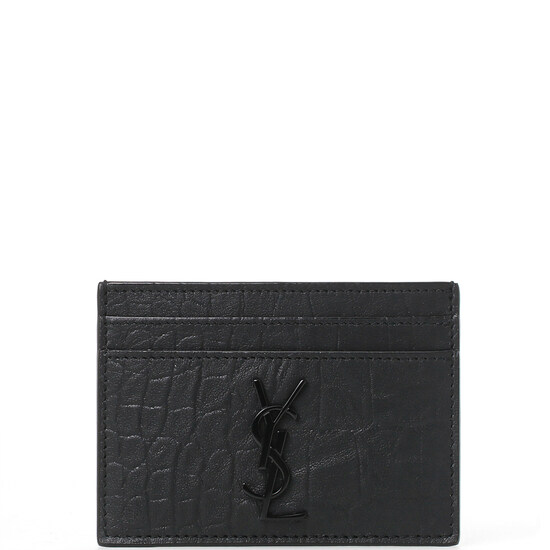 생로랑 5CC 모노그램 카드 지갑 13 블랙 485631 C9H0U 1000 - Saint Laurent