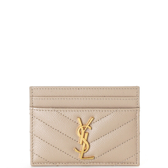 생로랑 5cc 모노그램 카드지갑 10 베이지 423291 BOW01 2721 - Saint Laurent