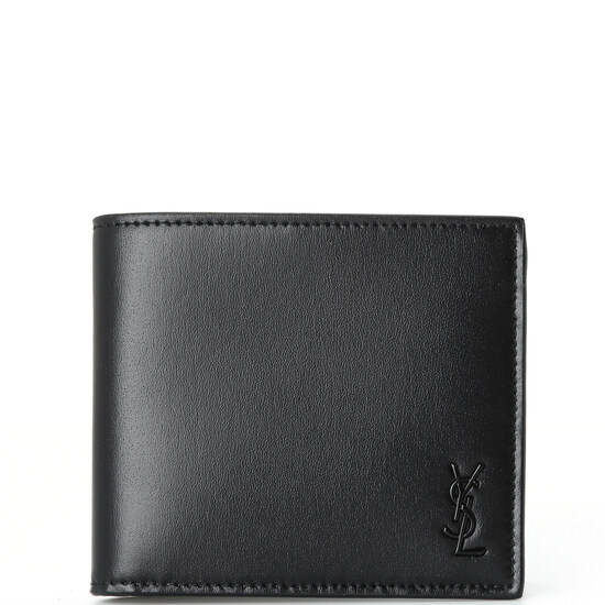 생로랑 8CC 모노크롬 반지갑 블랙 607727 1JB0U 1000 - Saint Laurent