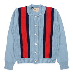 디몬트 24 S/S 구찌 키즈 U넥 스트라이프 코튼 가디건(스카이) 772046 XKDUG 4711 8,10 썸네일 1