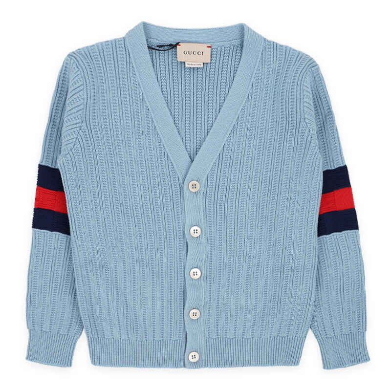 디몬트 24 S/S 구찌 키즈 위드 웹 스트라이프 가디건(스카이) 764115 XKDRX 4711 - Gucci