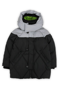 디몬트 23 F/W AI라이더스 키즈 고글후드 컬러블록 패딩 자켓(그레이/블랙) CK664BTACR3 90 썸네일 3