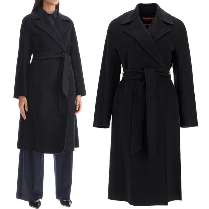 막스마라 CLES 007 클레스 블랙 버진울 코트 - Max Mara