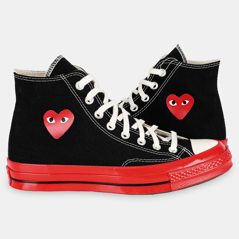 디몬트 22 F/W 꼼데가르송 공용 컨버스 척테일러 하이탑(블랙/레드) P1 K124 000 BLACK - Comme des Garcons