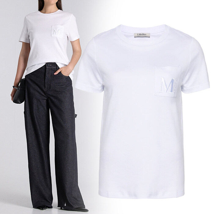 막스마라 2429976011600 001 MADERA 마데라 화이트 반팔티셔츠 - Max Mara