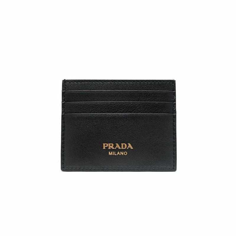 프라다 블랙 카프 스킨 공용 카드지갑 홀더 R - 1MC025 2CYS F0002 - Prada
