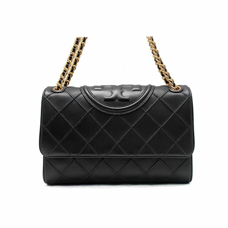 토리 버치 블랙 카프 스킨 여성 숄더백 R - 137301 001 - Tory Burch