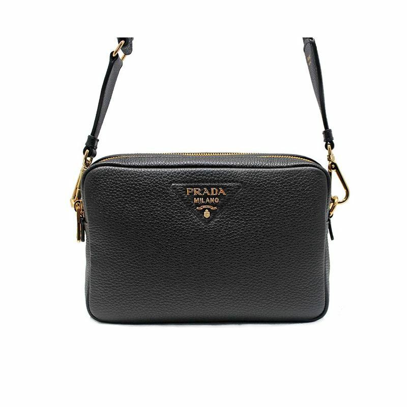 프라다 블랙 카프 스킨 여성 숄더백 R - 1BH082 2DKV F0632 7NM - Prada