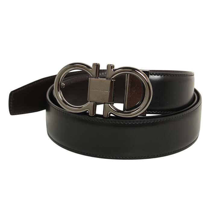 Ferragamo 페라가모 벨트 679938 0694531 NERO/HICKORY / 남성 정장벨트 - Salvatore Ferragamo