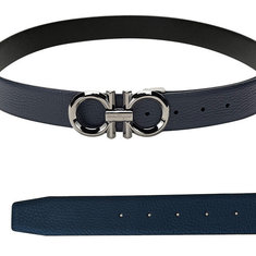 Ferragamo 페라가모 벨트 679939 0735908 BLUE MARINE/NERO / 남성 정장벨트 썸네일 2