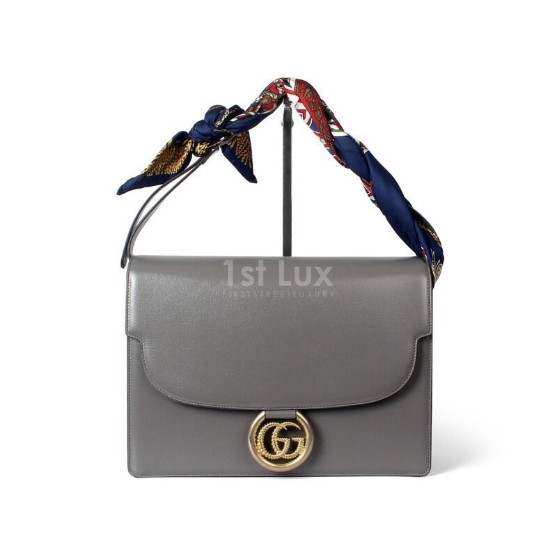  구찌 미디움 스카프 그레이 박스백 회색 숄더백 596478 1DBIG 1292 - Gucci