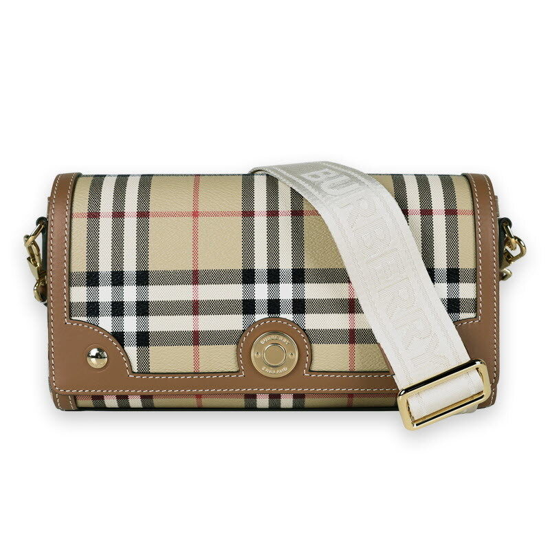 디몬트 버버리 여성 빈티지 체크 로고 플라크 숄더백(브라운) 8092048 - Burberry