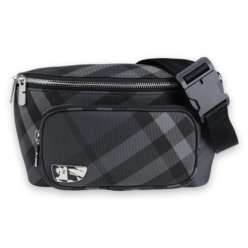 디몬트 버버리 남성 체크 그리드 벨트백(챠콜) 8097411 15939 - Burberry