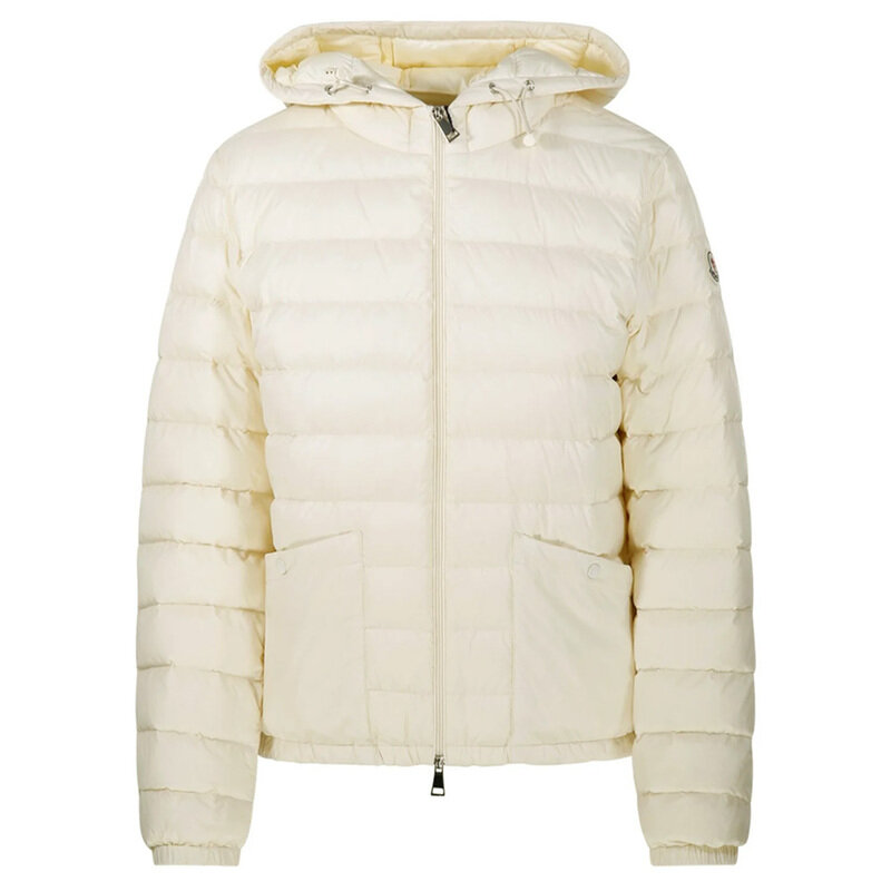 몽클레어 25FW HEDE 로고 패치 후드 경량 패딩자켓 아이보리 1A000 69 5986E 04A - Moncler