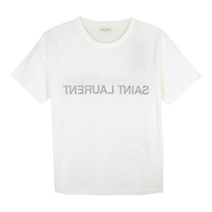 생로랑 리버스로고 여성 반팔 티셔츠 665234 Y37AW 9744 - Saint Laurent