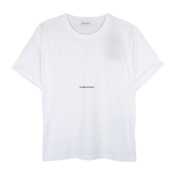 생로랑 보이프렌드 여성 반팔 티셔츠 460876 YB2DQ 9000 - Saint Laurent