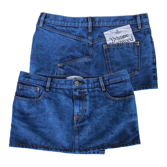 비비안웨스트우드 데님 미니 스커트 19030012 W00HY K309 - Vivienne Westwood