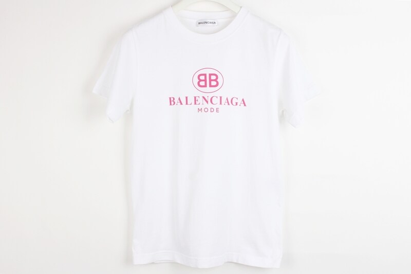 발렌시아가 BB 로고 반팔 티셔츠 화이트 M(85) - Balenciaga
