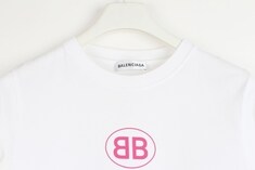 발렌시아가 BB 로고 반팔 티셔츠 화이트 M(85) 썸네일 2