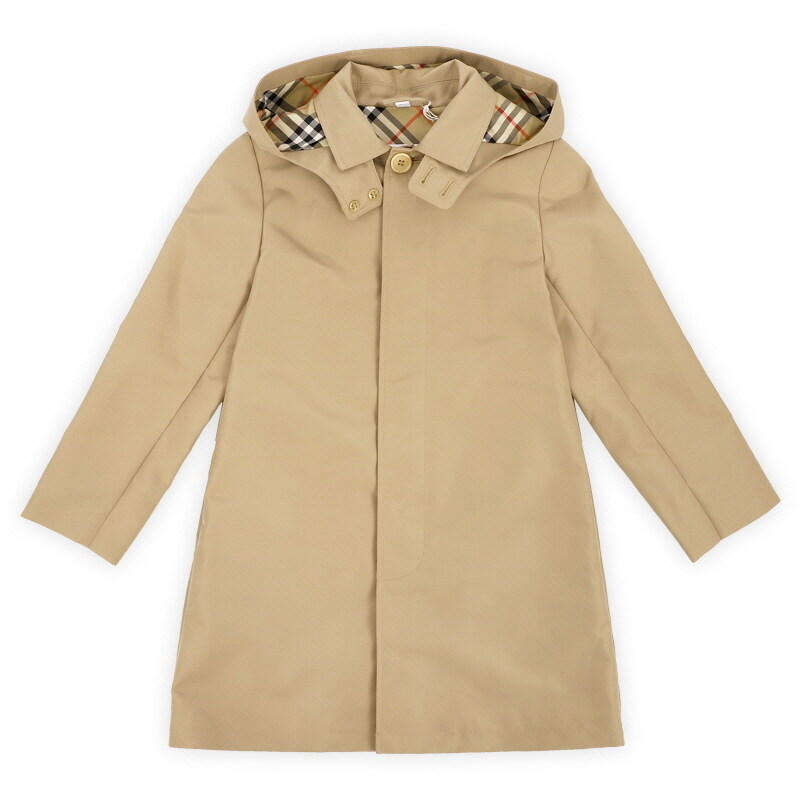 디몬트 24 S/S 버버리 키즈 체크 안감 후드 트렌치 코트(베이지) 8078178 8,10Y - Burberry