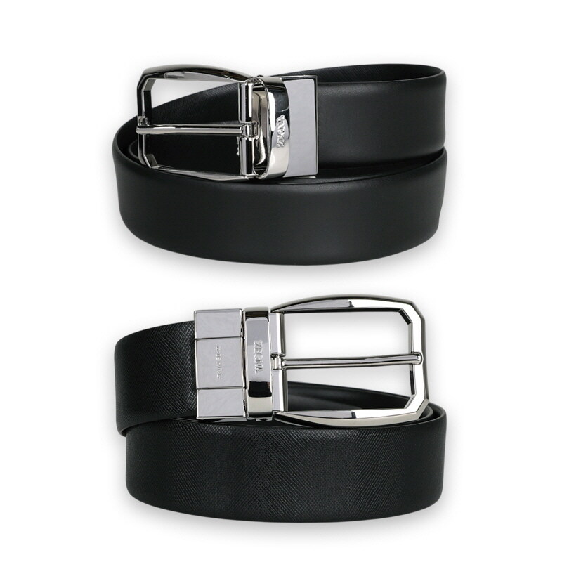디몬트 에르메네질도제냐 남성 리버시블 레더 벨트(블랙) LHROM B007PZ 001 - Ermenegildo Zegna