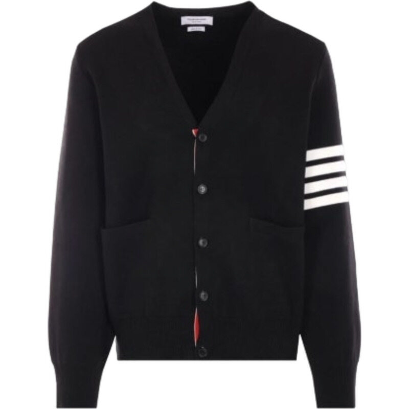 톰브라운 MKC171A 00219 001 사선 밀라노 스티치 가디건 블랙 [국내발송] - Thom Browne