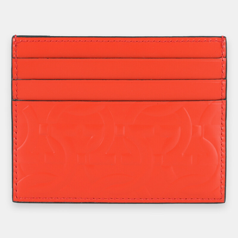 디몬트 22 S/S 페레가모 공용 간치니 로고 패턴 카드지갑(레드) 660904 003 - Salvatore Ferragamo