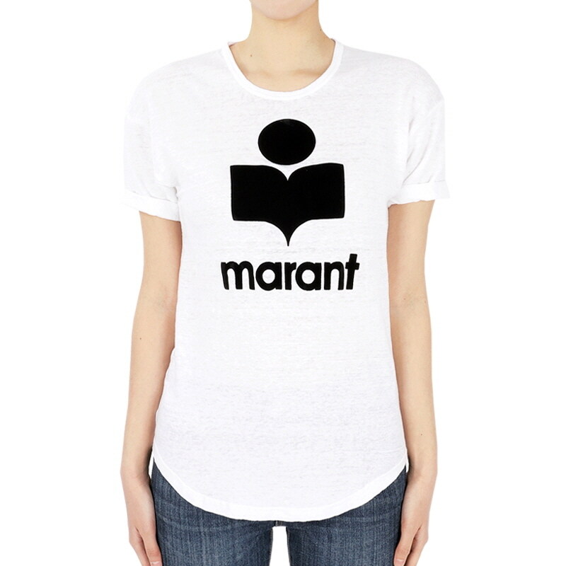디몬트 이자벨마랑 여성 에뚜왈 콜디 로고 반팔(화이트/블랙) TS0004FA A1N09E 20WH - Isabel Marant