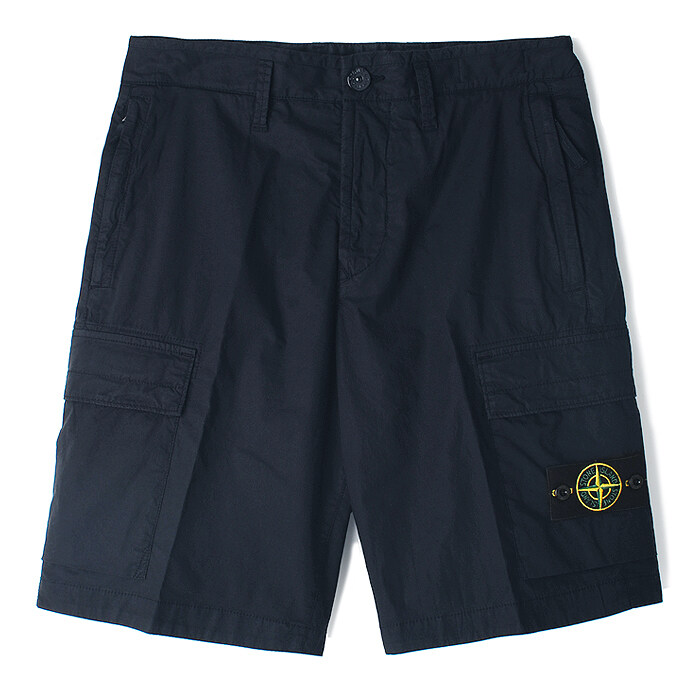 24SS 스톤 와펜 레귤러핏 카고반바지 네이비 8015L0803 A0020 - Stone Island