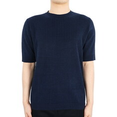 디몬트 24 S/S 라르디니 남성 숏 슬리브 코튼 니트 반팔(네이비) EQLTMC53 EQ62010850 썸네일 1