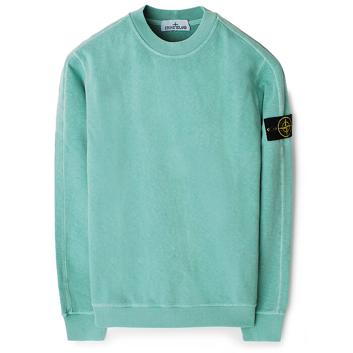 24SS 스톤 와펜 워싱 맨투맨 민트 801566060 V0152 - Stone Island