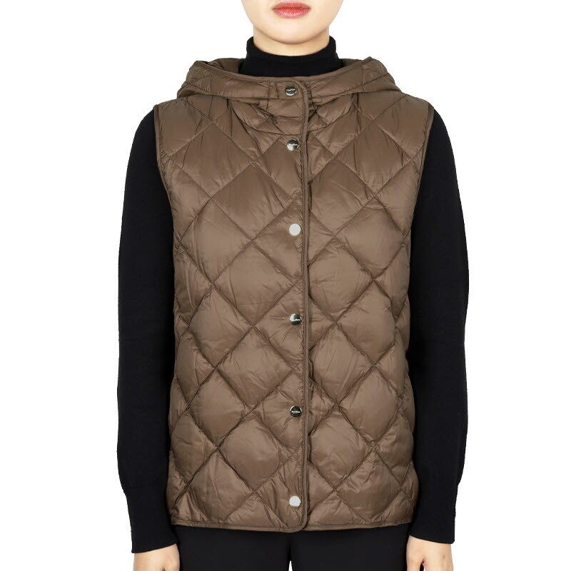 디몬트 막스마라 여성 더큐브 트레파 퀼팅 패딩 조끼(카멜) 2429296035600 027 - Max Mara