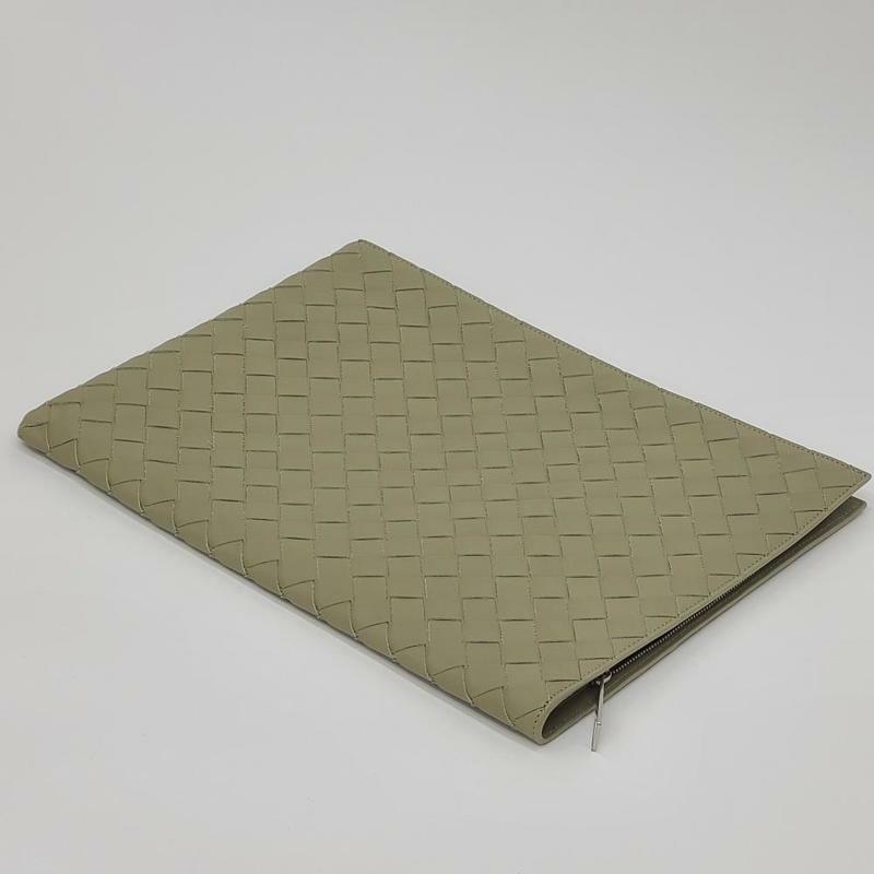 보테가 베네타 인트레치아토 하프 지퍼 클러치백 607479 - Bottega Veneta