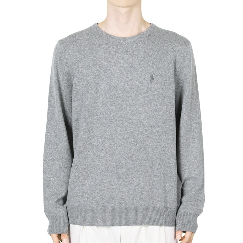 디몬트 폴로랄프로렌 남성 포니 자수 로고 울 니트(라이트그레이) 710876714 007 - Polo Ralph Lauren