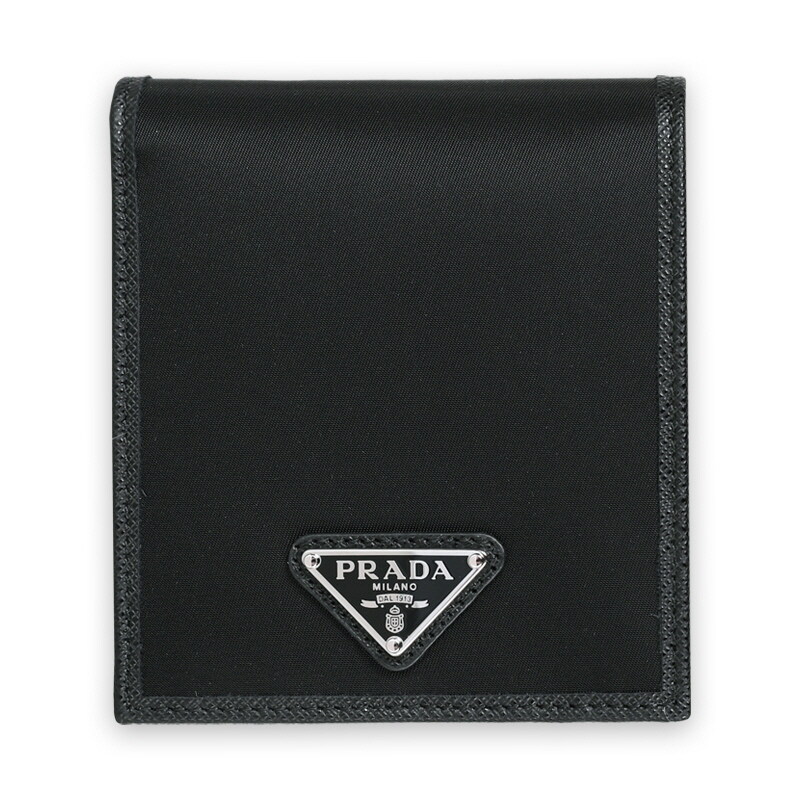 디몬트 프라다 남성 삼각로고 리나일론 반지갑(블랙) 2MO738 2DMH F0002 - Prada